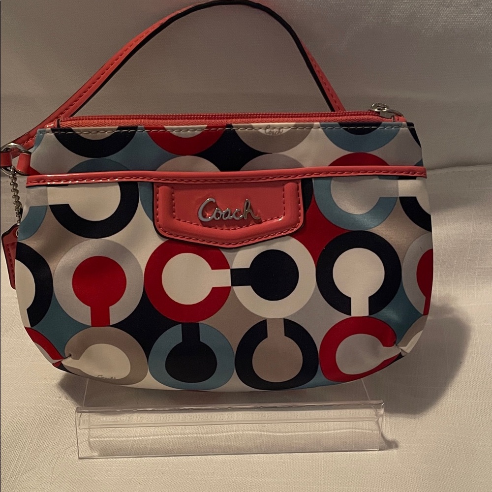 Coach Multicolor Scarf Patterned Clutch - image 1